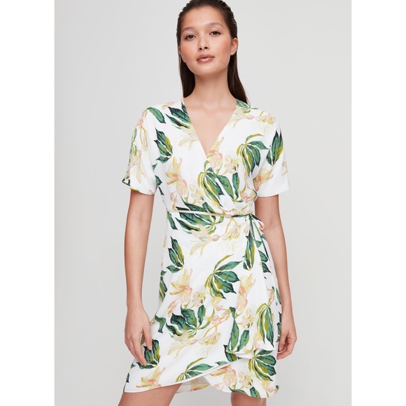 Aritzia Dresses Aritzia Babaton Wallace Floral Wrap Dress Poshmark